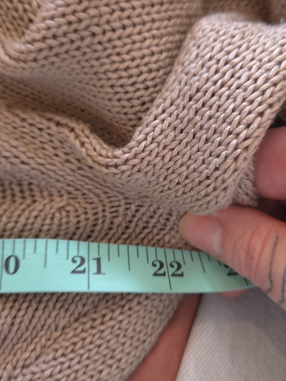 Mexx | Taupe Scallop-Edged Open Cardigan, Size XS - Picture 6 of 8